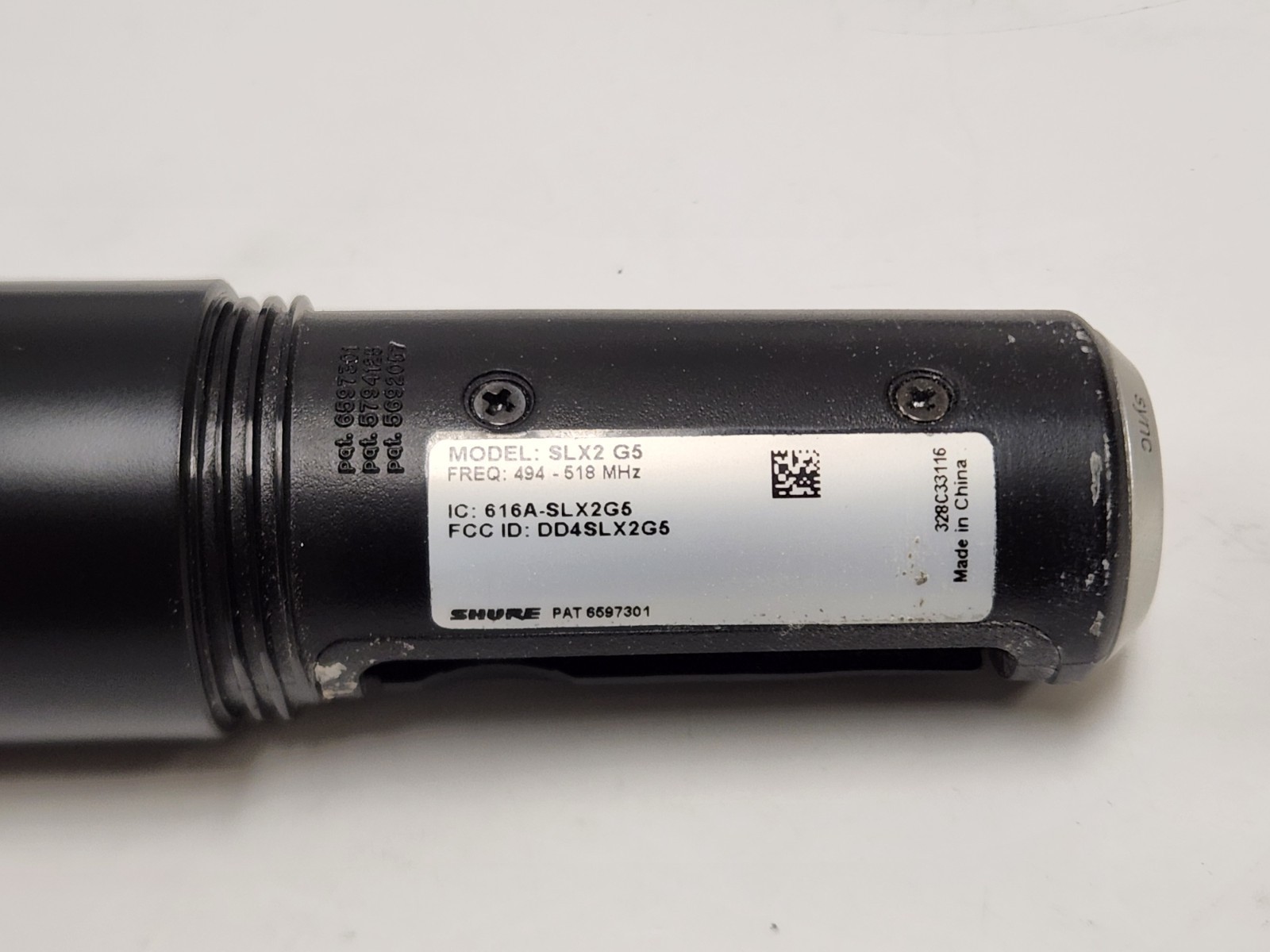 Shure SLX4 Wireless System Receiver & SLX2 SM58 Microphone G5 494 – 518 MHz