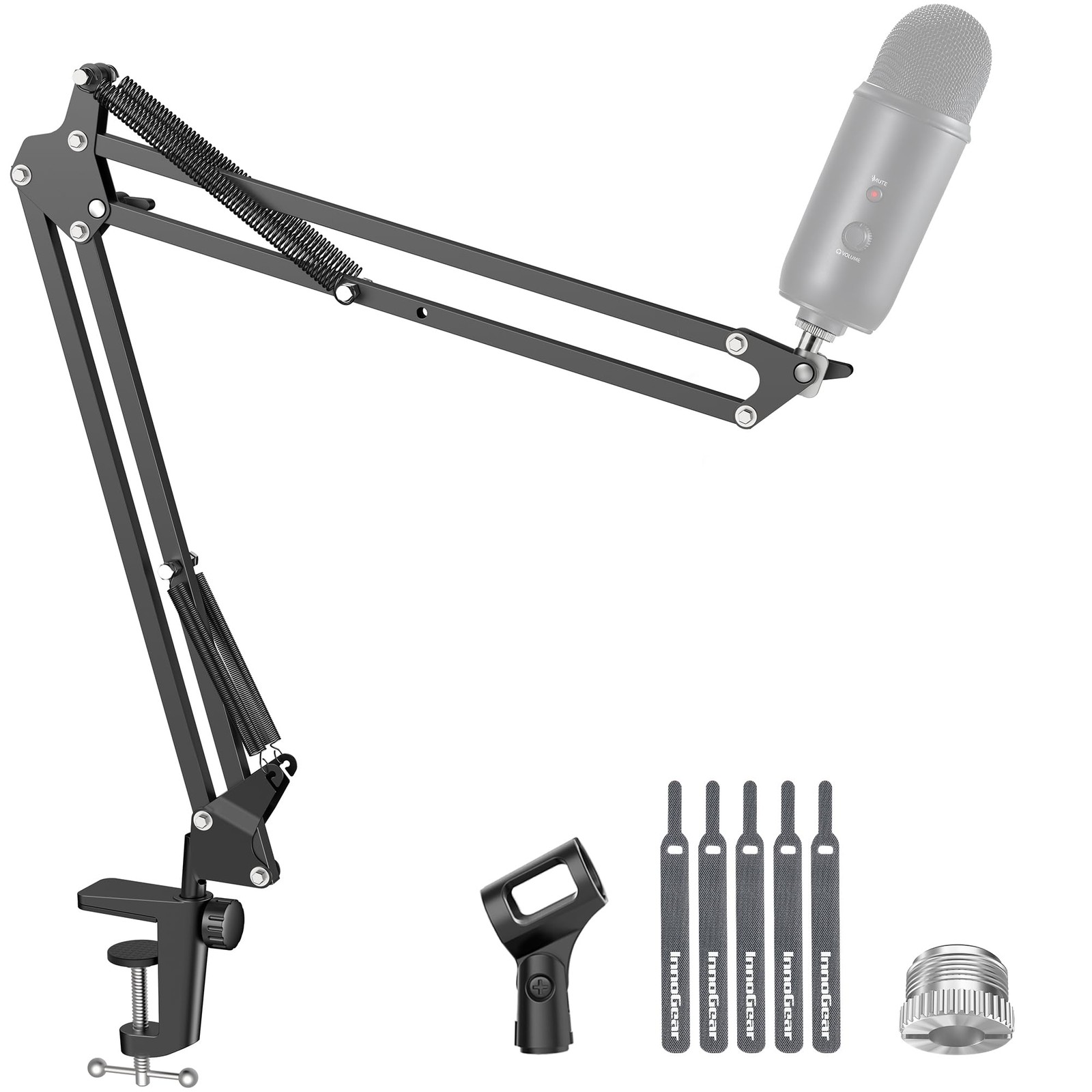 Boom Arm Microphone Mic Stand for Blue Yeti HyperX QuadCast SoloCast Snowball…