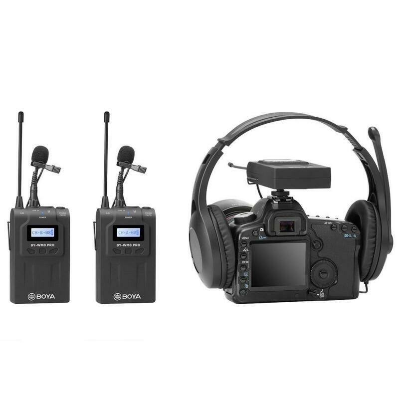BOYA BY-WM8 Pro K2 UHF Dual-Channel Audio Wireless Lavalier Microphone System