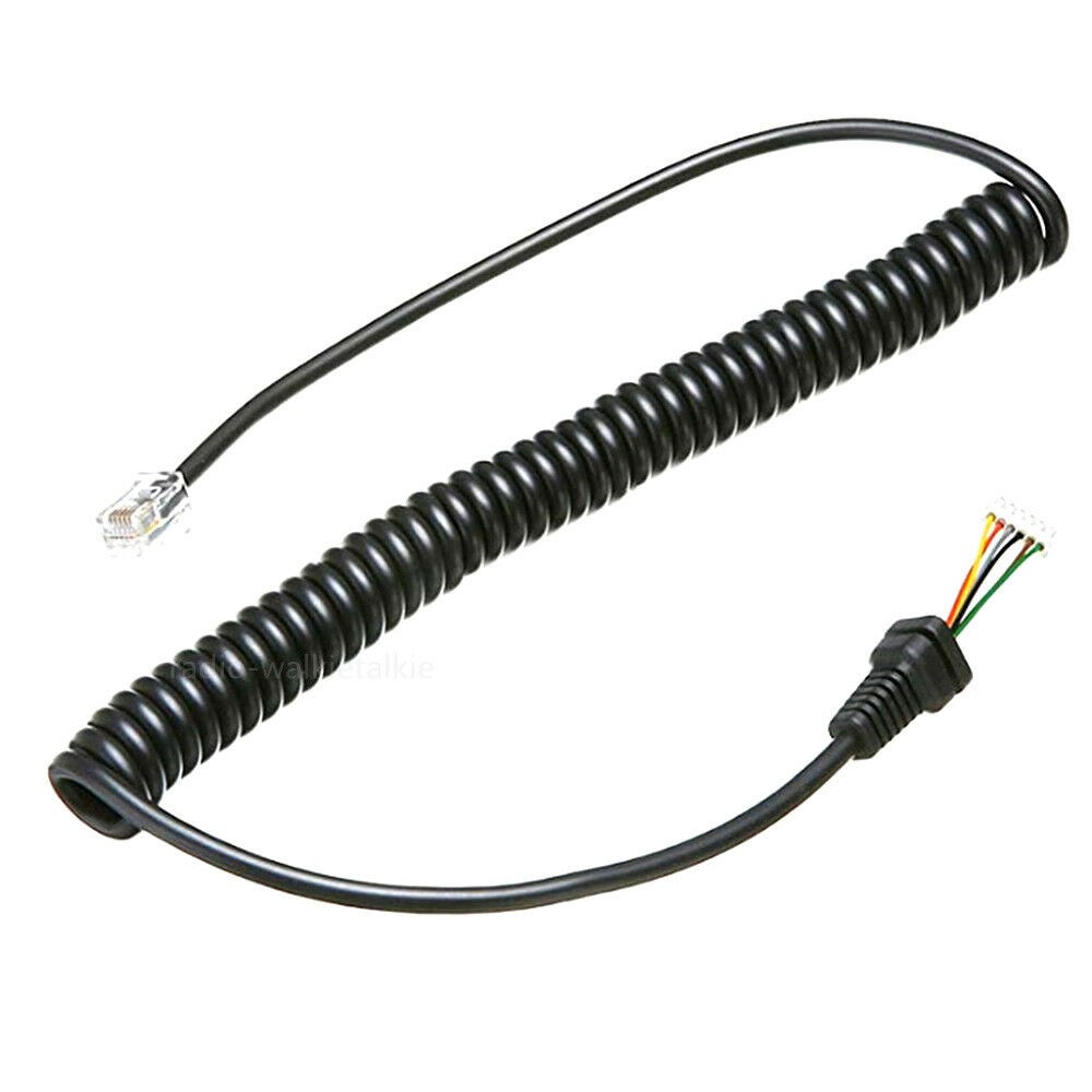 6 Pin Handheld Microphone Spring Cable Cord Wire For Yaesu MH-48A6J MH-42B6J