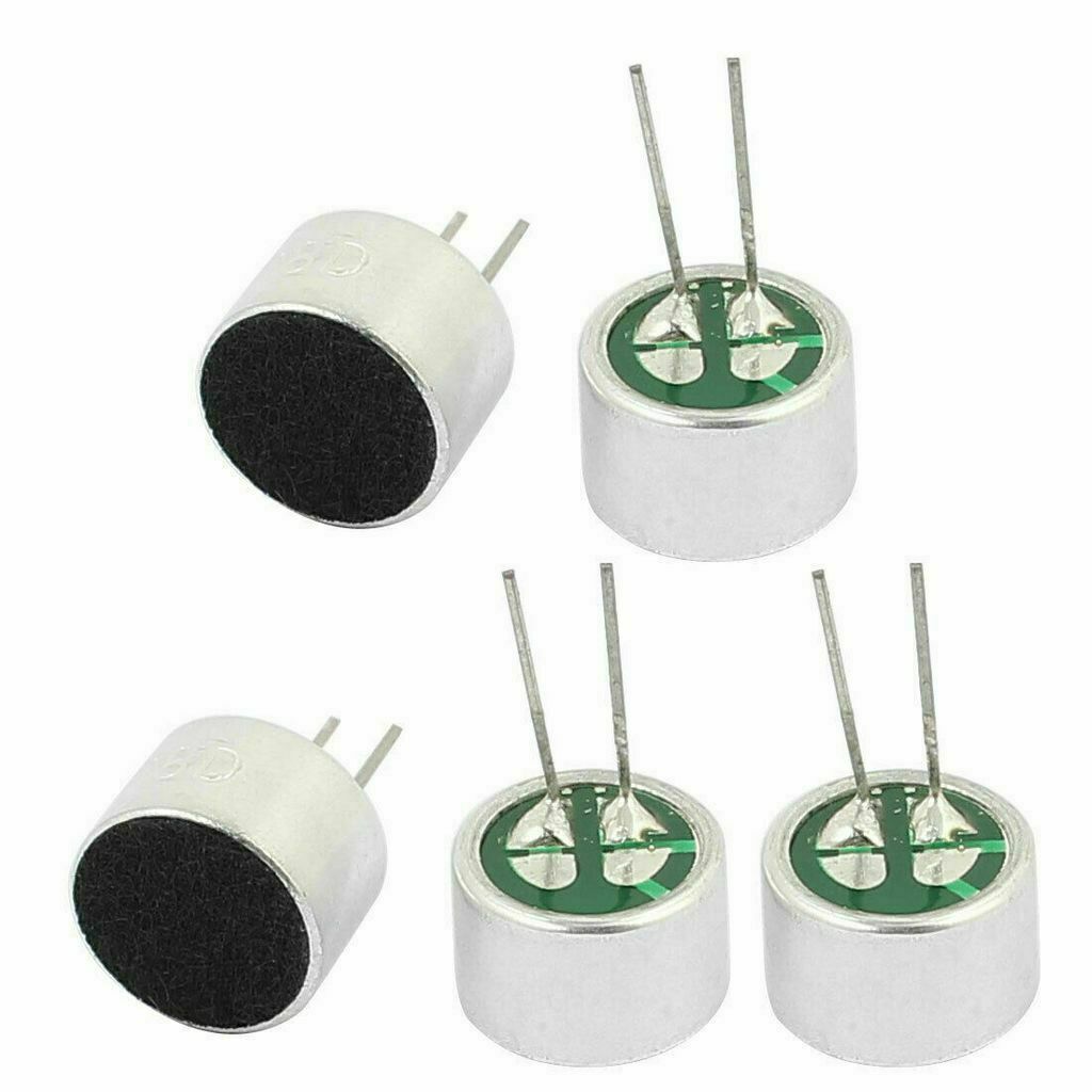 10Pcs- Electret Condenser Microphone Cylindrical High Sensitivity -30-44dB 9x7mm