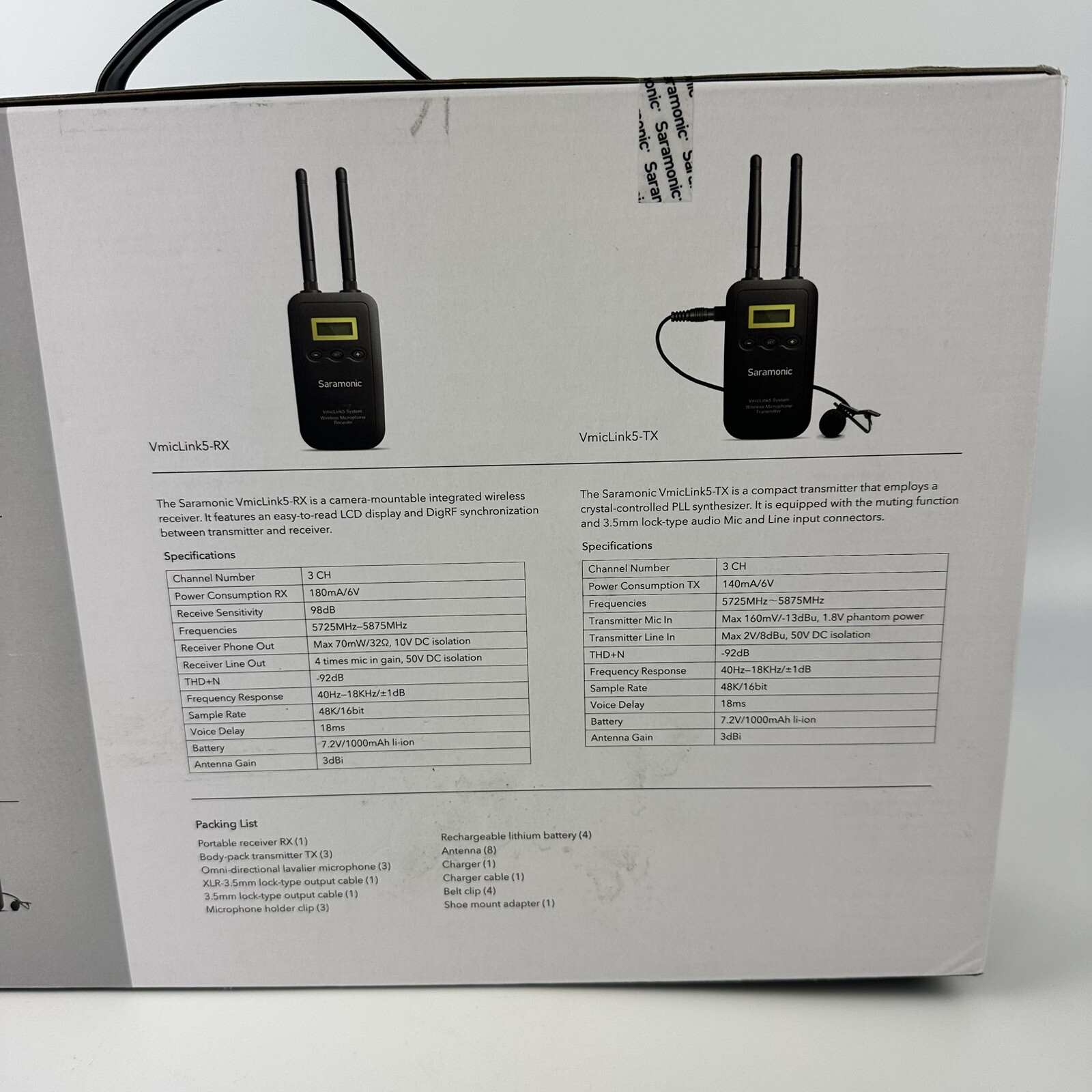 Saramonic Wireless Microphone System VmicLink5 Camera Mount Digital New