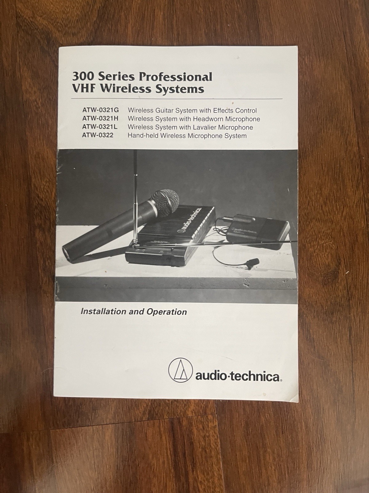 Audio Technica 300 Series ATW-0328 VHF Owners Manual Only