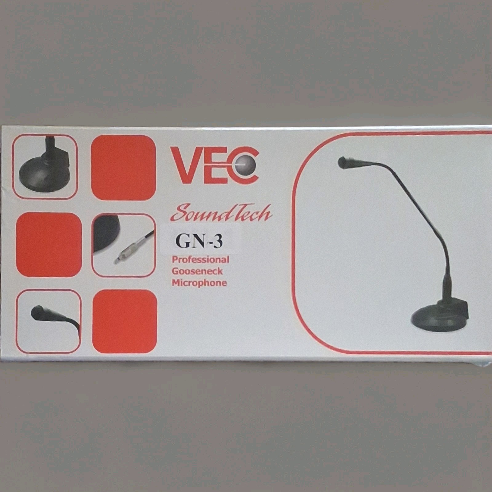 VEC SoundTech GN-3 Gooseneck Condenser Mic Cardioid Noise Cancelling Wired