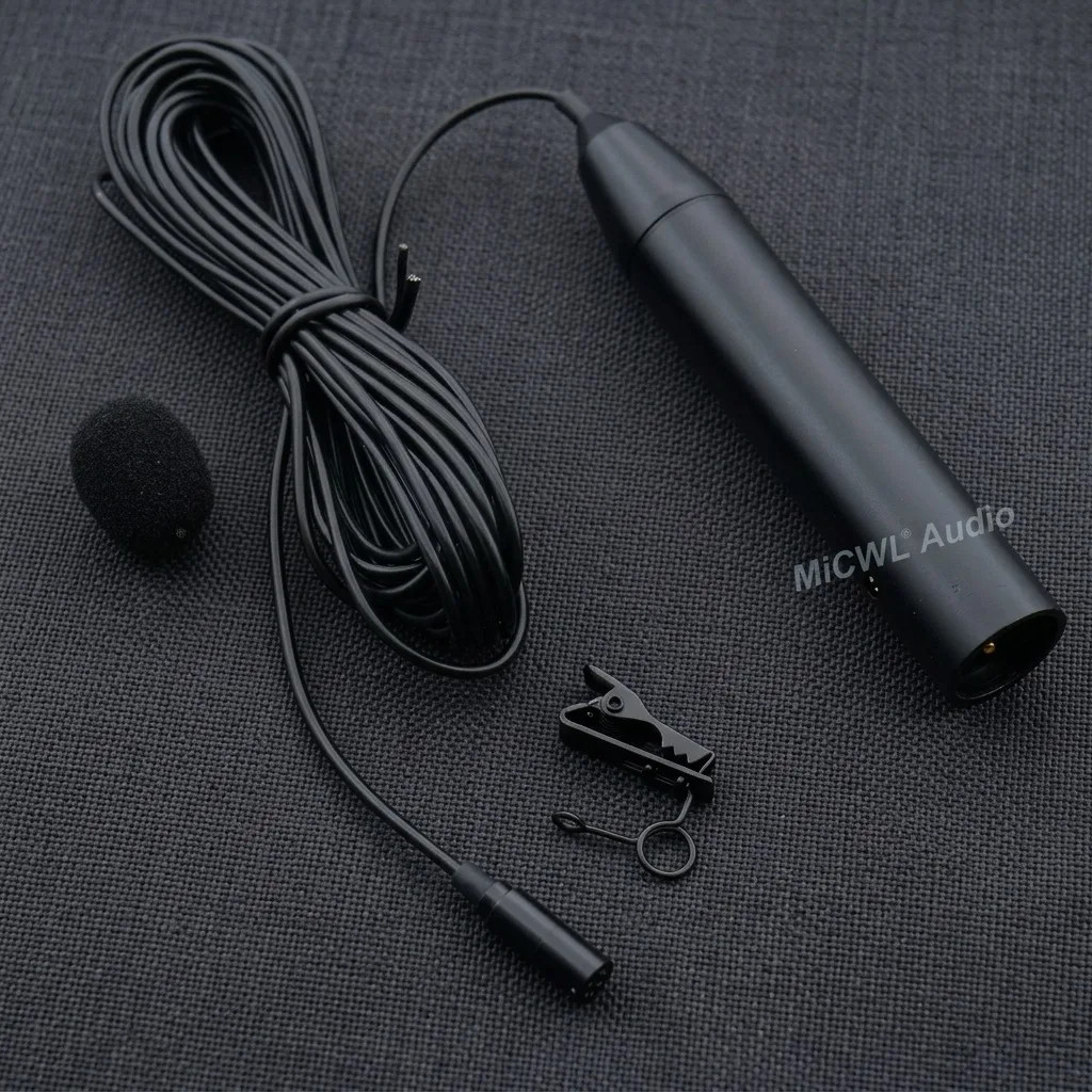 XLR Phantom 48V Lavalier Microphone for Sound Mixer Mixing Console Stage