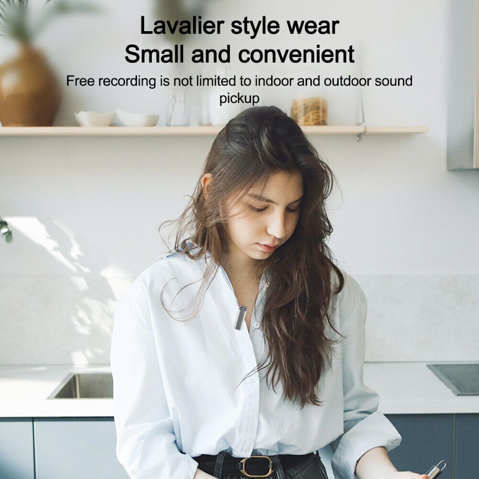 Wireless Lavalier Microphone Noise Reduction Audio Video Recording Mic 3 in 1 s