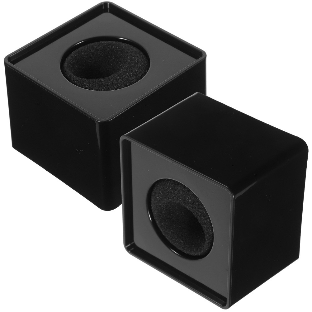 2Pcs Portable ABS Injection Molded Microphone Flag Station for Interview Use
