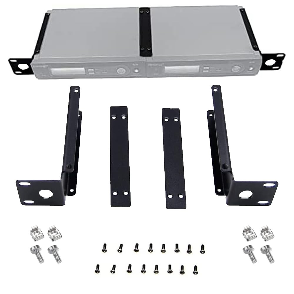 Mic Rack Mount Bracket Only for Shuer SLX4, SLXD4 Wireless Microphone Dual Re…