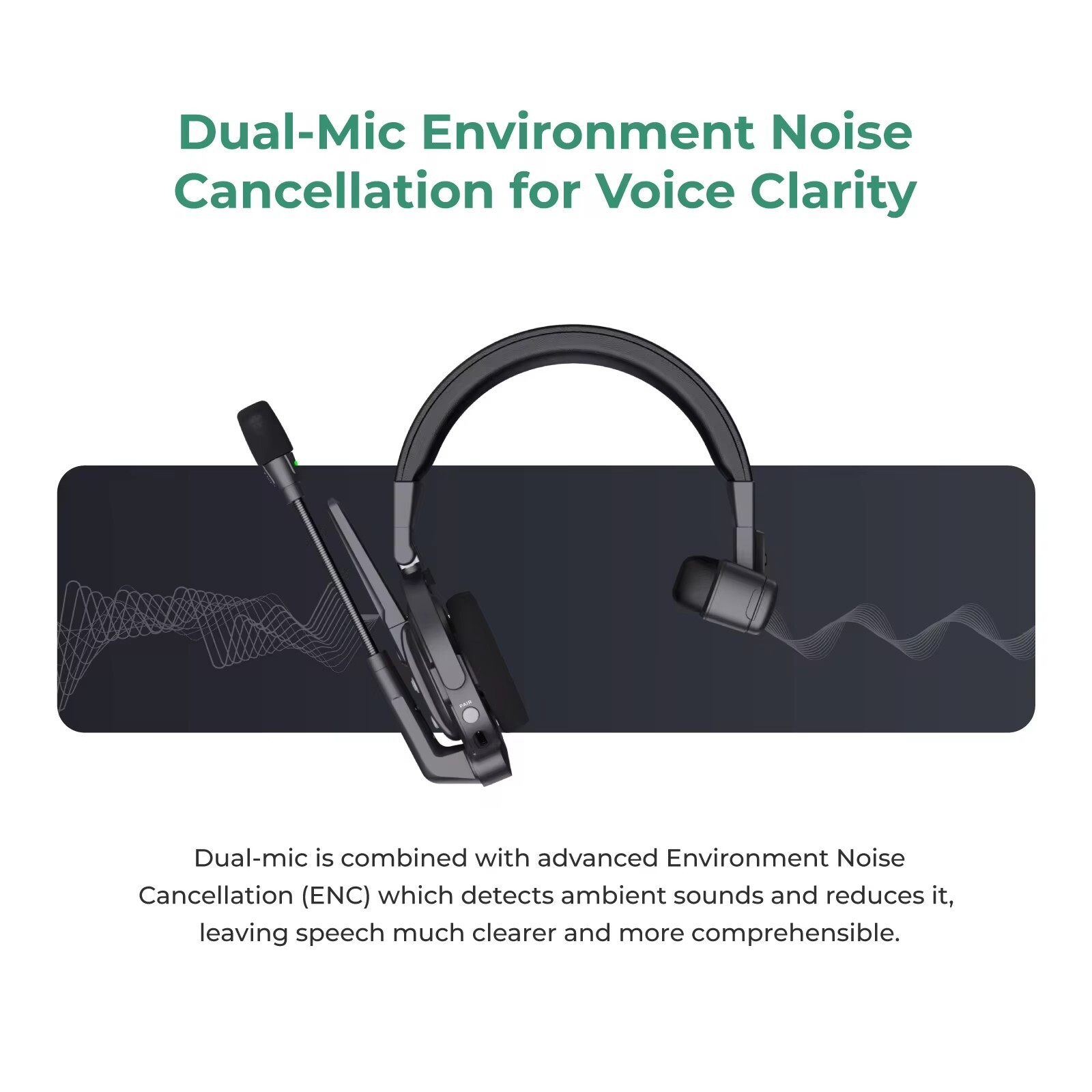 Accsoon COMO Full-Duplex Wireless Intercom System 400M Communication Headset