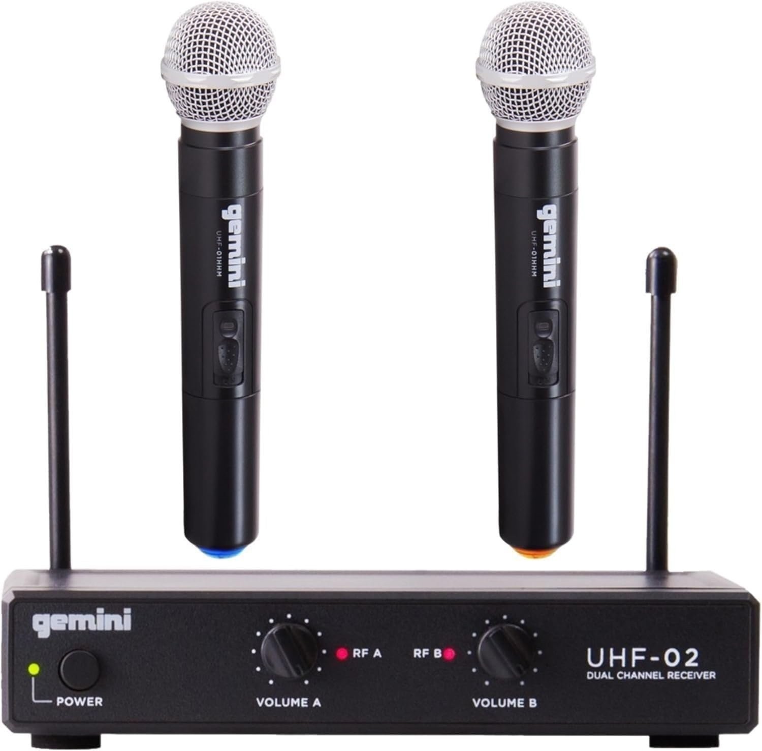 Gemini UHF-02M-S34 Dual channel UHF Wireless system – handheld