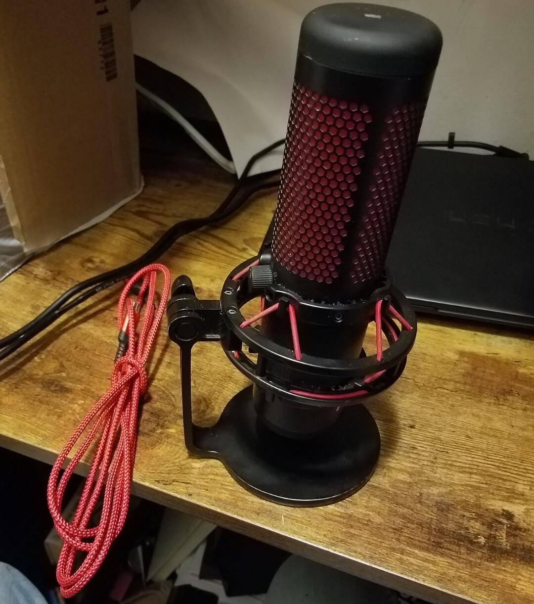 HyperX QuadCast Red LED USB Cardioid Microphone – Black
