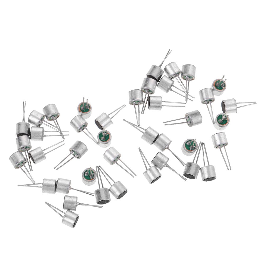 100Pcs Full Directional Electret Condenser Microphone with Pins Copper Home Use