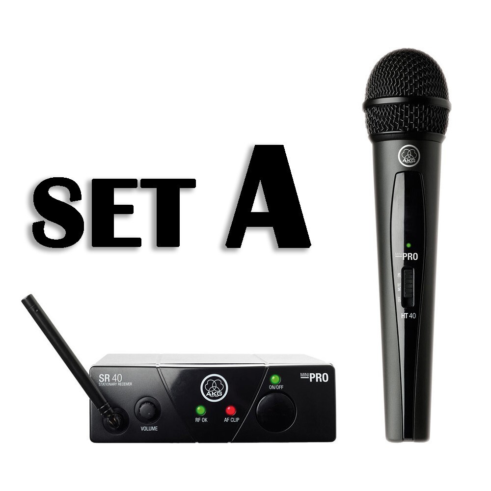 AKG Pro Audio WMS40MINI Vocal Set A Band US25A Wireless Microphone 3347X00110