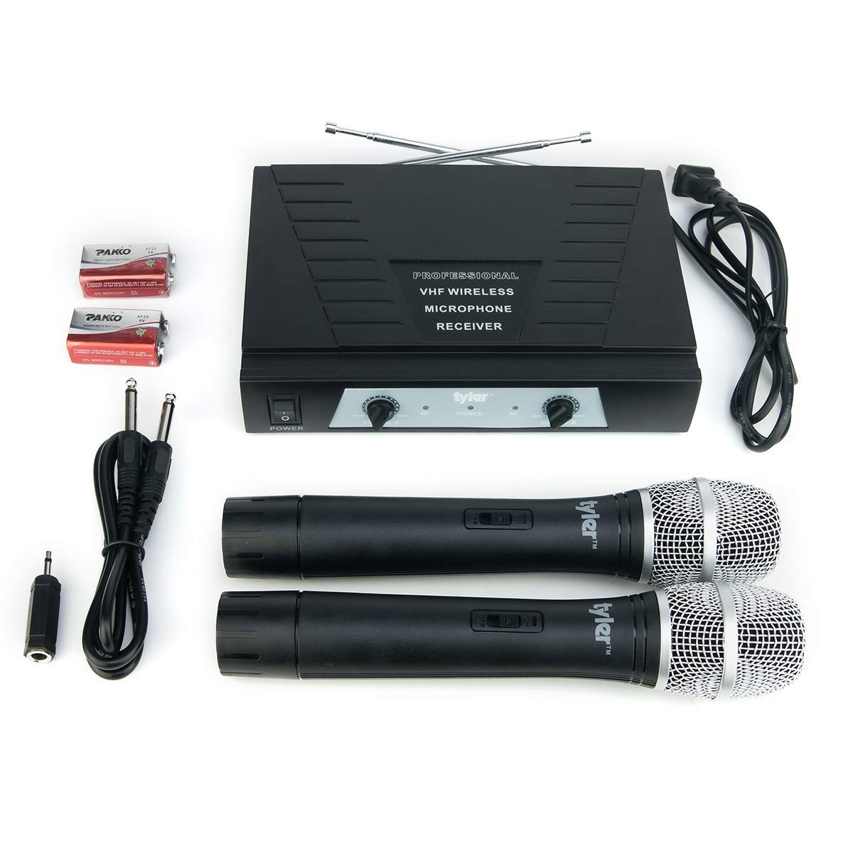 Tyler TWM302 Dual Frequency RF Wireless Microphone System – Low Black