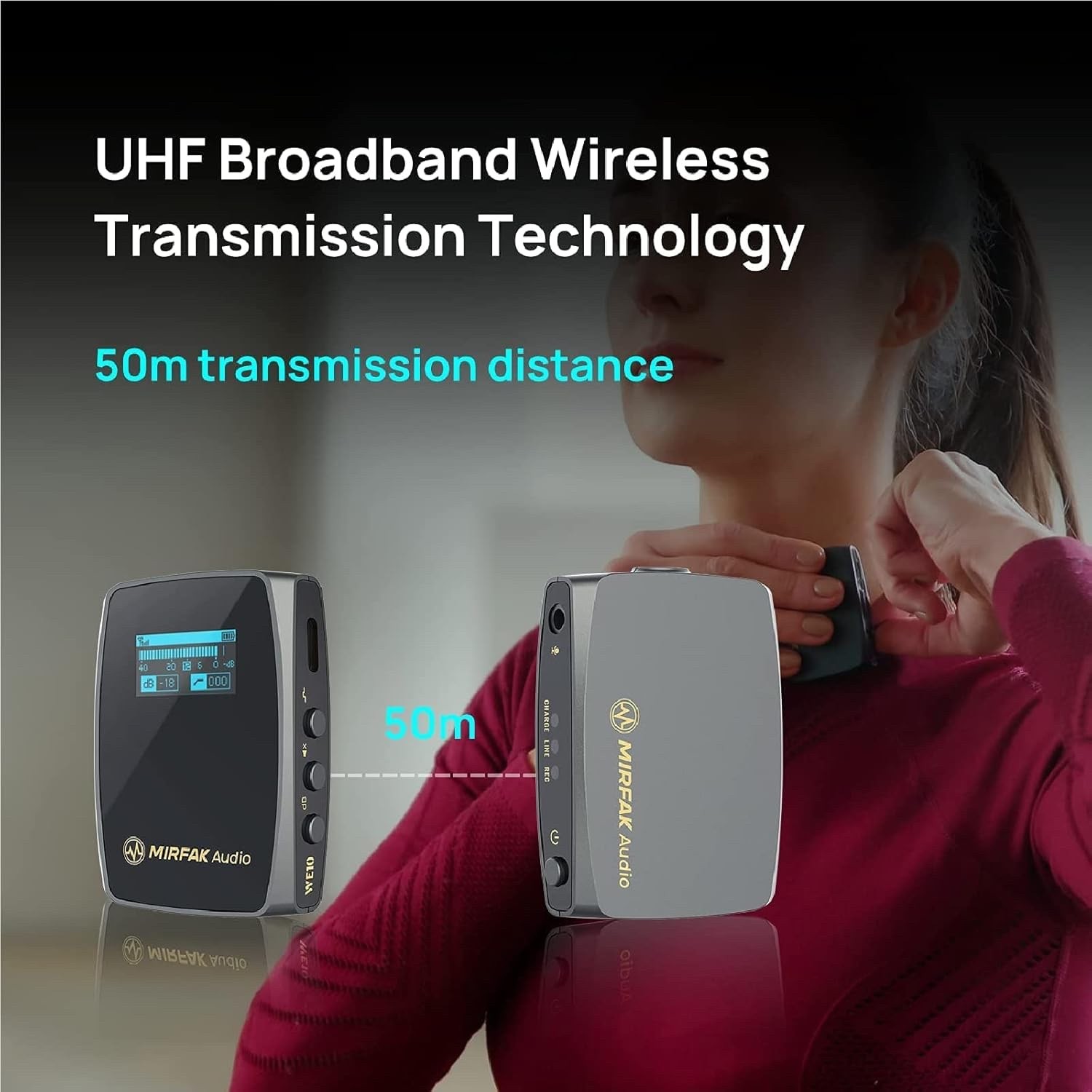 MIRFAK DUAL Channel Compact Wireless Mic system WE10 PRO