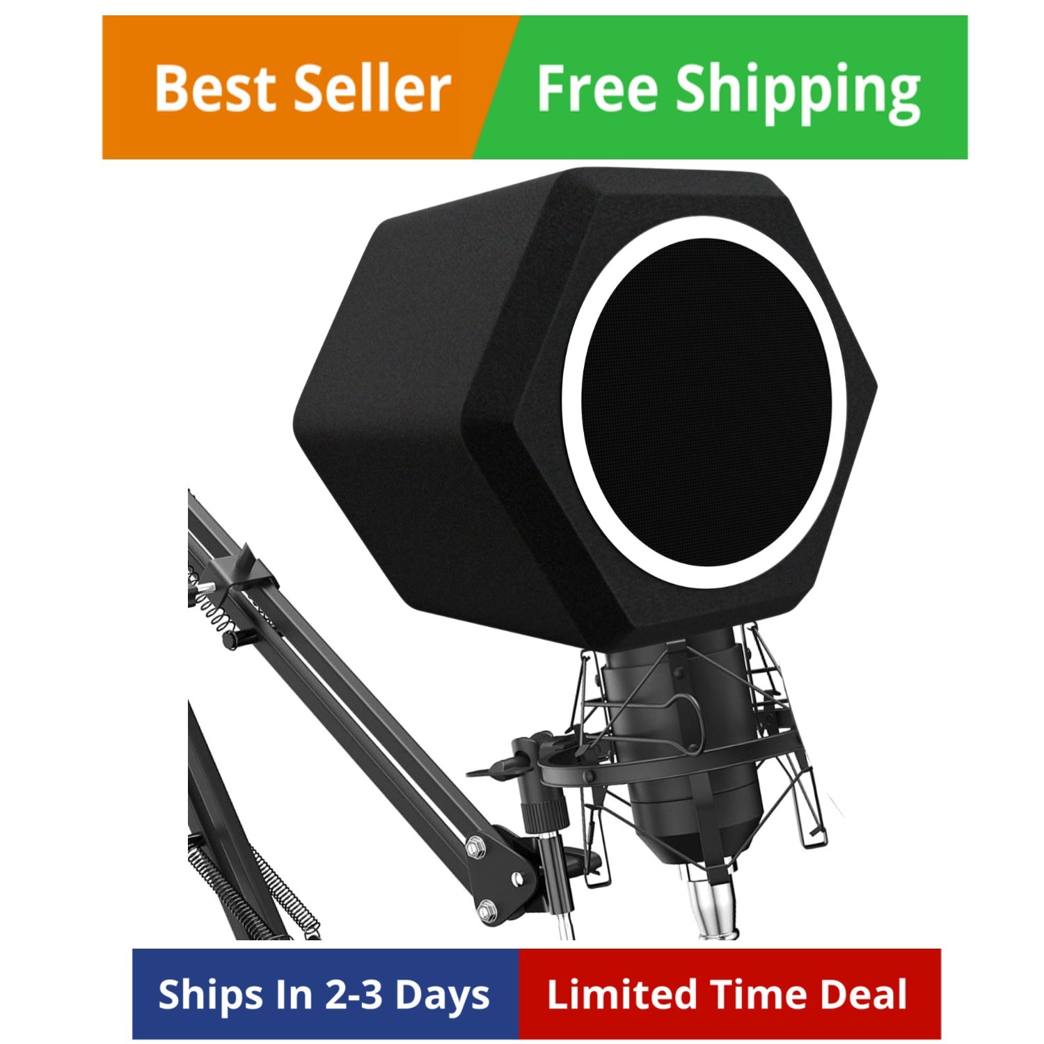 Microphone Wind Shield Pop Filter Microphone Isolation Ball, Acoustic Filter …