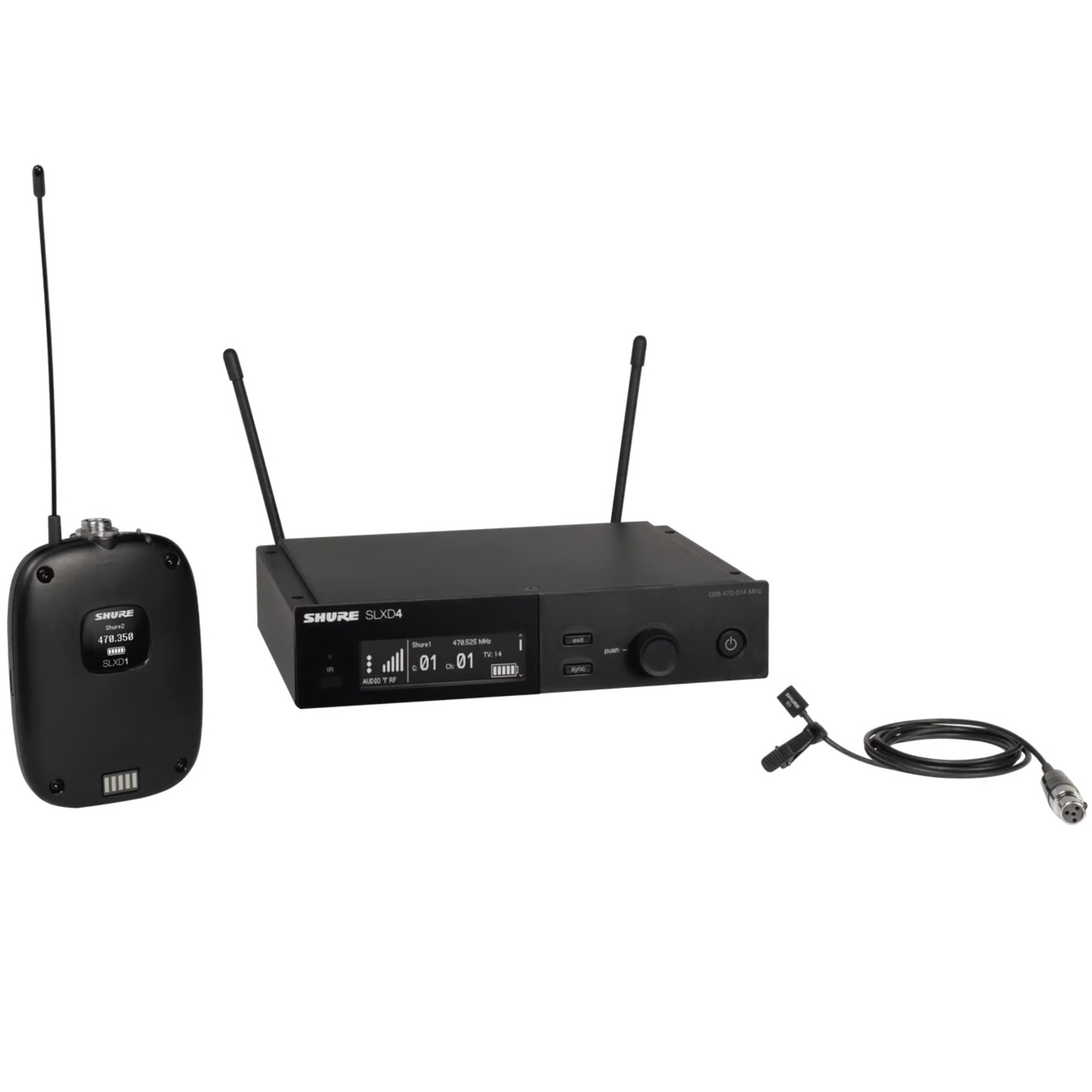 Shure SLXD14/93 Lavalier Wireless Microphone System, G58 Band