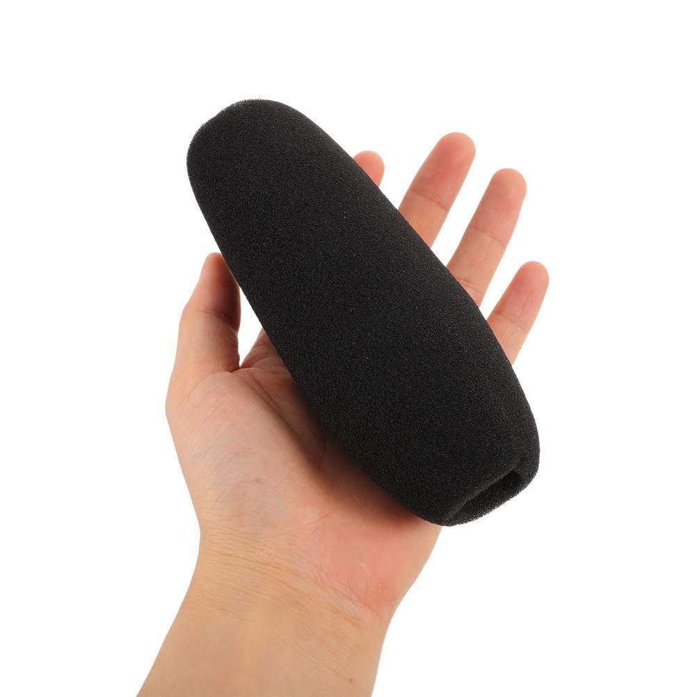 3Pcs Durable Sponge Mic Covers Black Windshield for Handheld Wireless Microphone