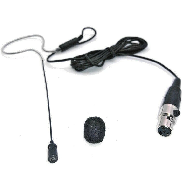 Headset Headworn High Quality Microphone For Shure 4 pins Wireless Black NEW
