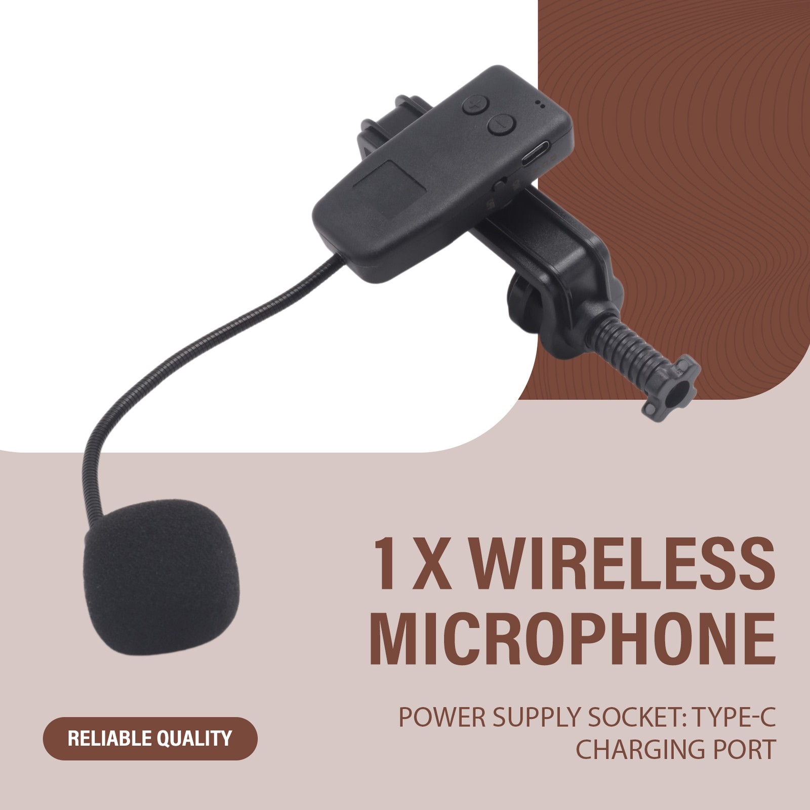 2.4G Microphone System for , , Guitar Clip-on Transmitter and Receiver, 505086