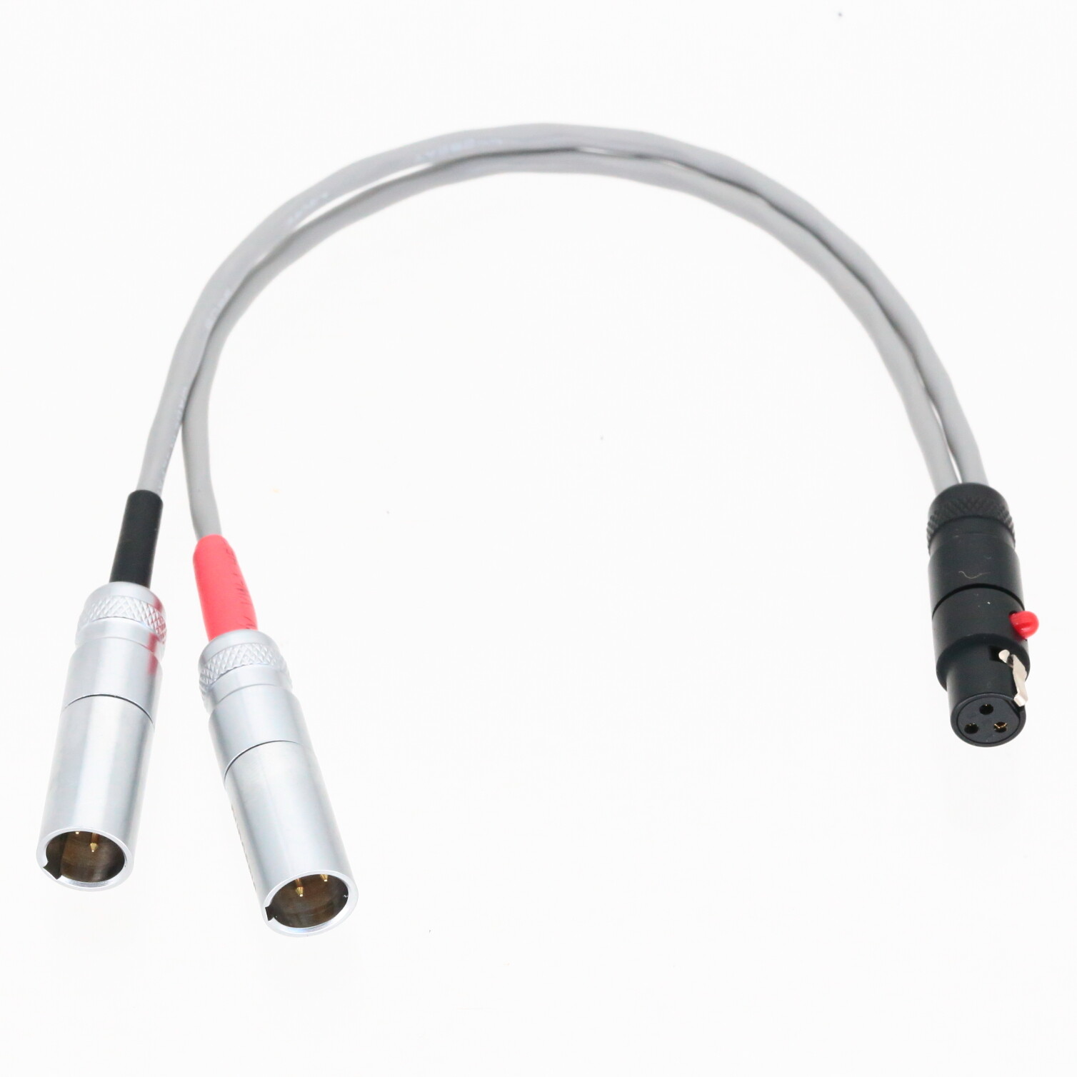 Mini-XLR 3-Pin TA3F to Dual 3Pin small-XLR TA3M 8″ L2B2AT 1F2M Balanced Cable