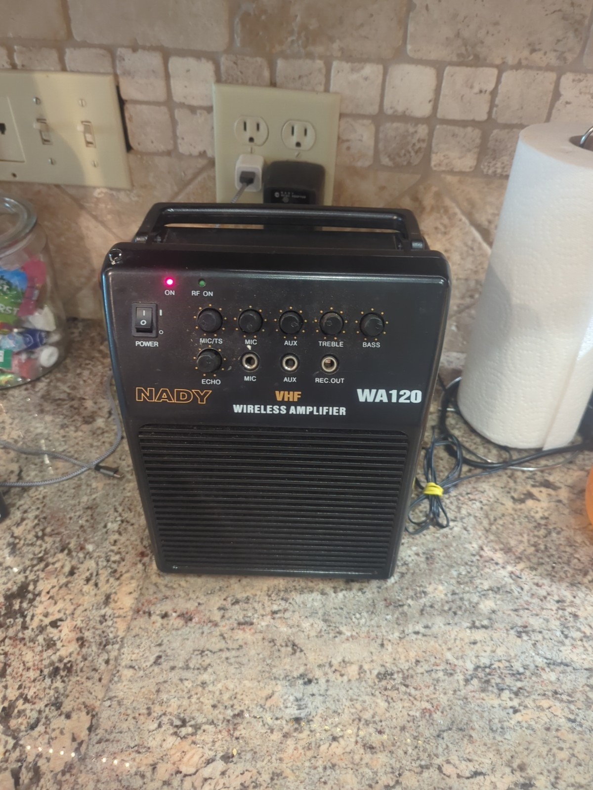Nady WA-120 Ultra Portable Wireless PA Amp Amplifier Tested No Mic , No Attenna