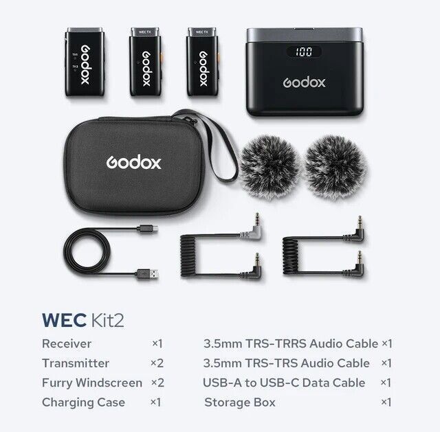 Godox WEC 2.4G Mini Wireless Microphone System Camera Phone Video Recording Mic