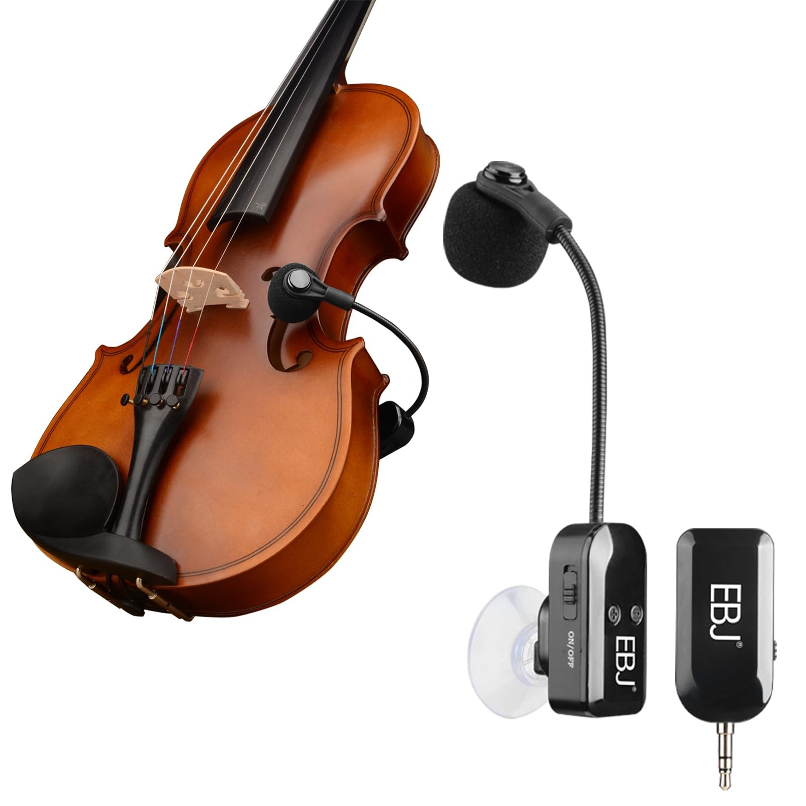 EBJ 2.4G Instrument Microphone Receiver with Detachable Suction Cup for Guita…