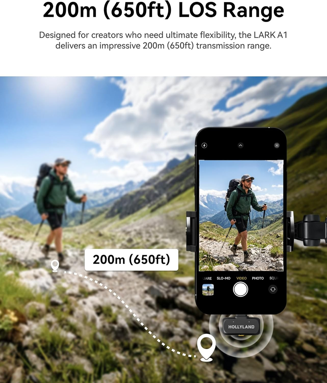 Lark A1 Wireless Microphone for Iphone & Android, 48Khz/24-Bit Studio Audio, 3-L