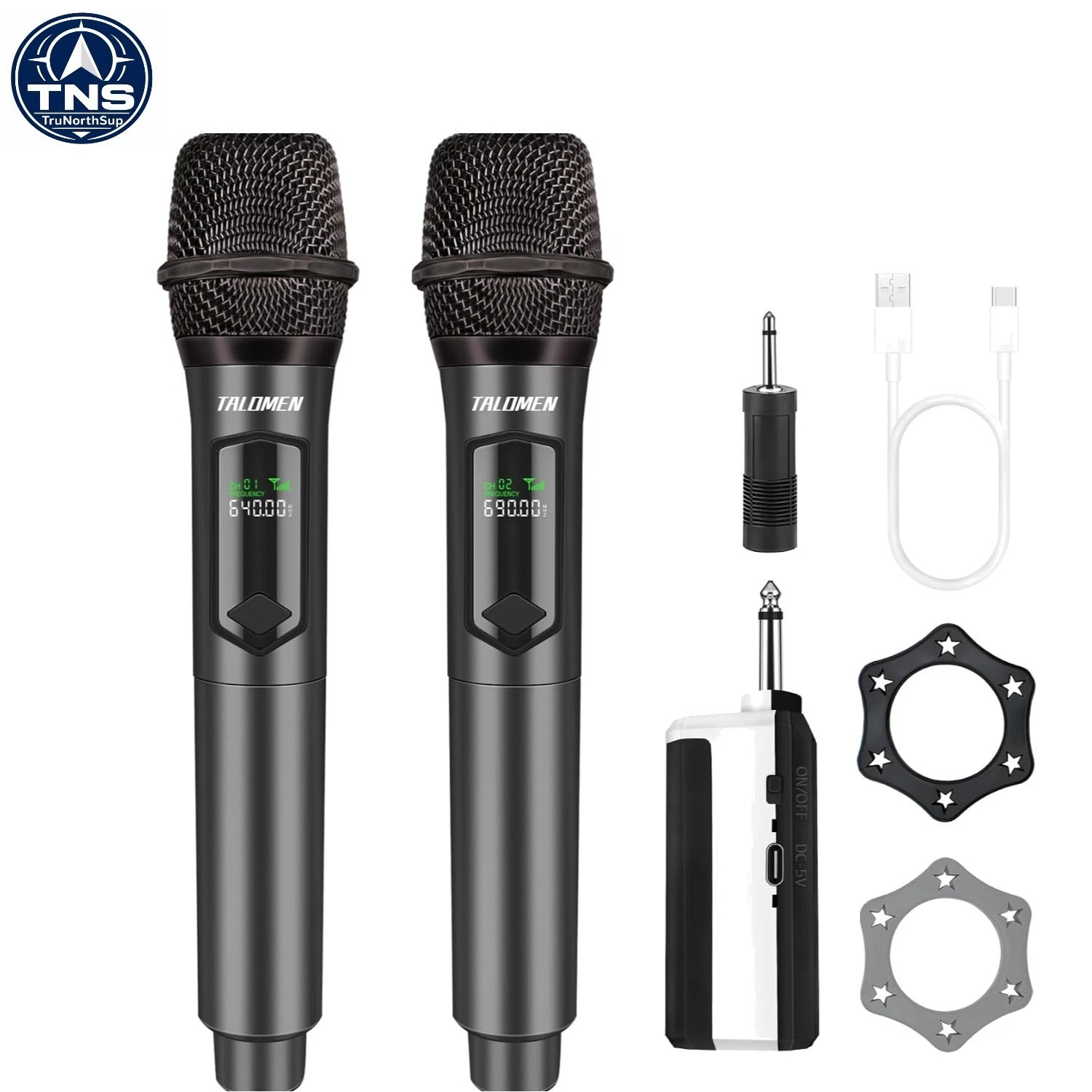 Professional Dual Handheld Wireless Mic System – Crystal Clear Sound, 160 Ft
