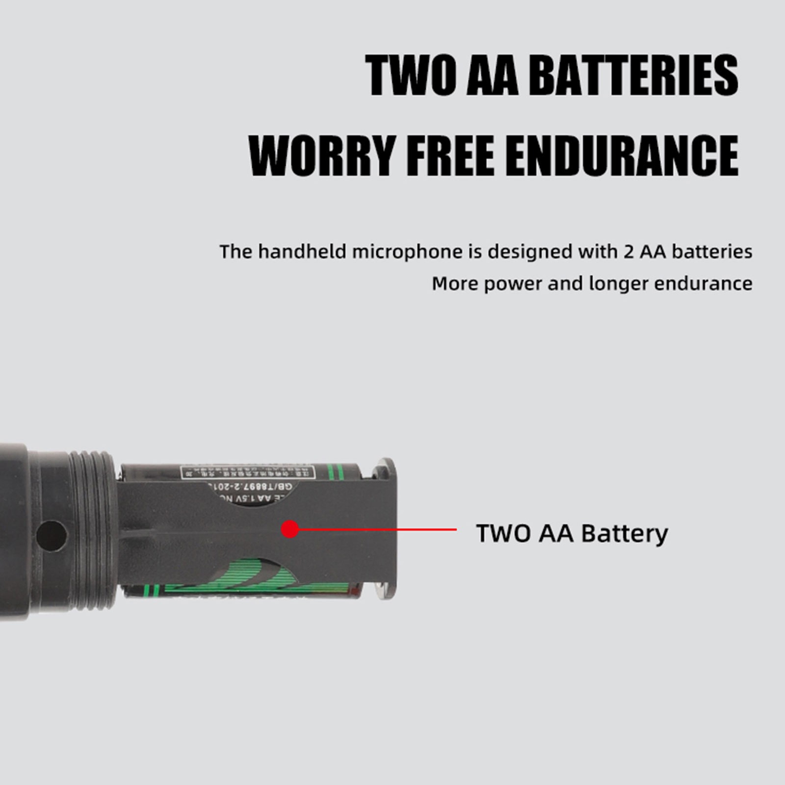 UHF Wireless Microphone 131ft Range Noise Reduction Handheld Dynamic Mic With