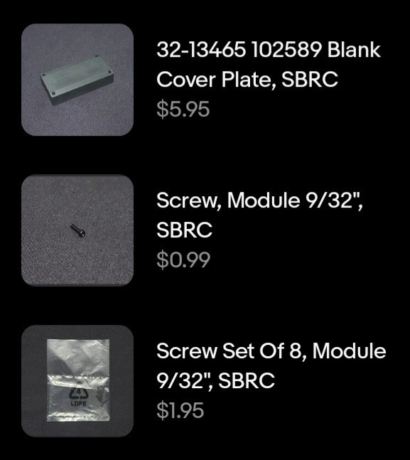 (Assorted) Shure Original Replacement Parts ***OPEN BOX*** Knob Battery Adapter