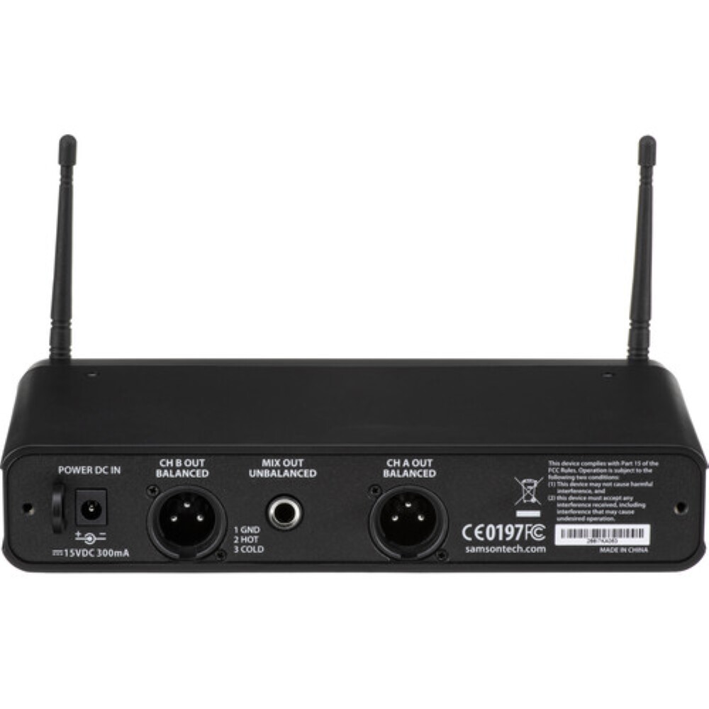 Samson Concert 288 Dual-Channel Wireless Handheld Microphone System with Q6 Caps