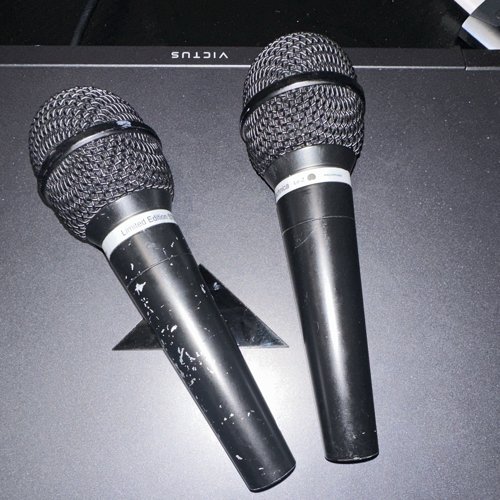 Audio-Technica Lo-Z Wired Handheld/Stand-Held Microphones, Black Pair (2)