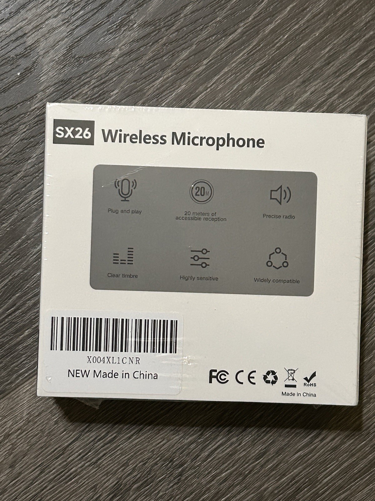 SX26 Wireless Lavalier Microphone 1-to-2 Clip-On Plug & Play System Black