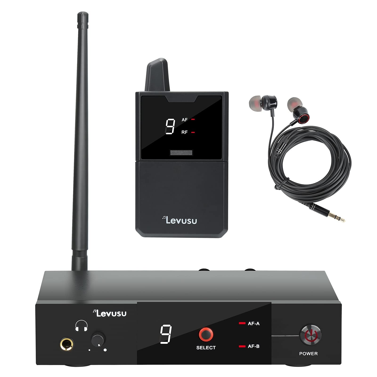 UHF Wireless In-Ear Monitor System with Earphone,180Ft, Rack Mount, Professional