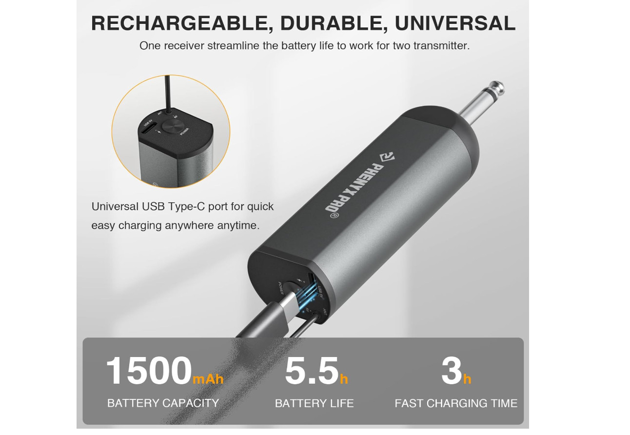 Sistema de micrófono inalámbrico digital dual con 2 micrófonos dinámicos de mano