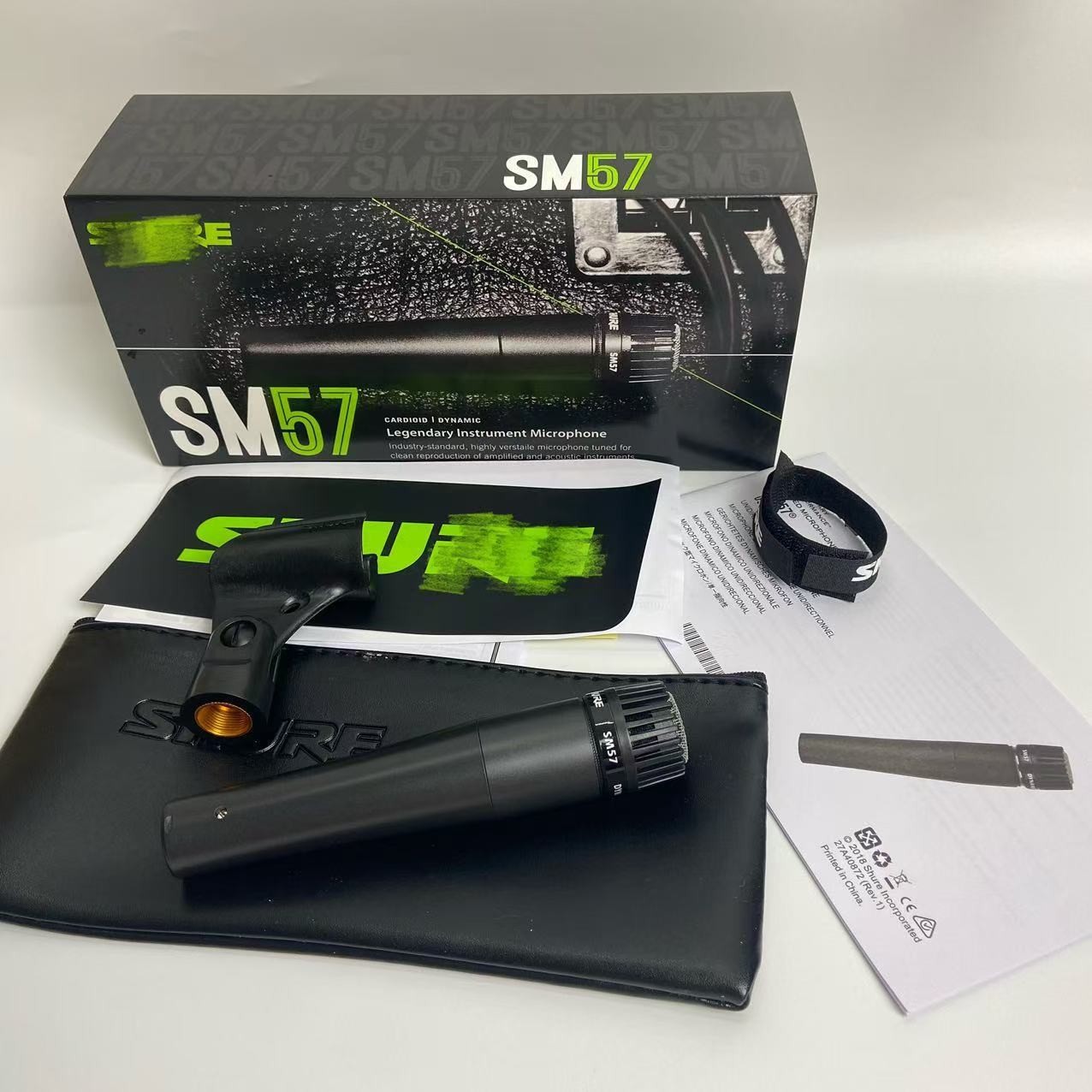 SM57 Dynamic Instrument Microphone SM-57 Mic Stage Studio W/bag & Clip