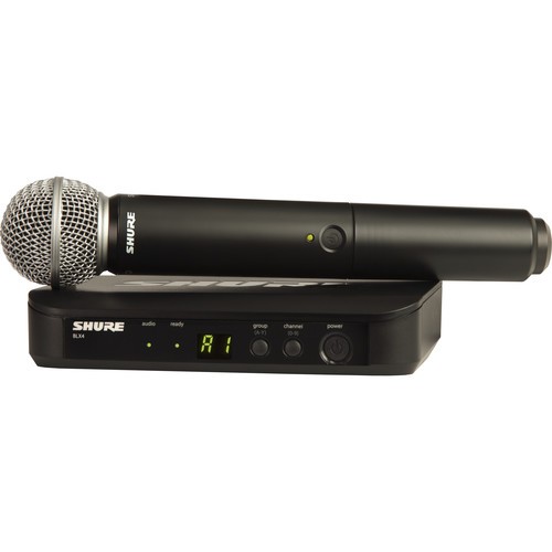 Shure BLX24 Vocal Wireless System With SM58 Mic (H9: 512 – 542 MHz)