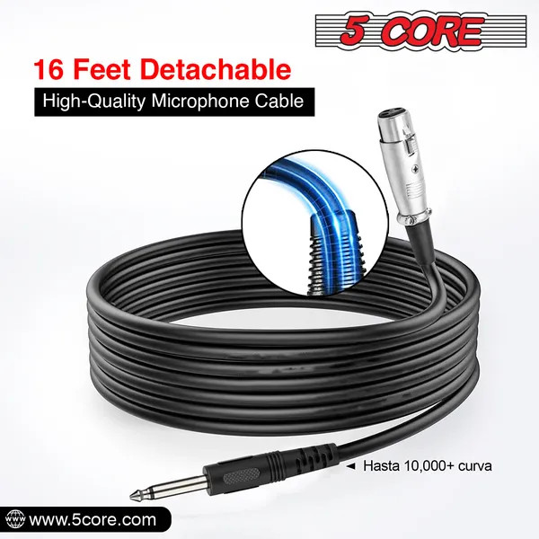 Dynamic Vocal Microphone – Cardioid – Handheld – XLR to 1/4″ Cable – On/Off Swit