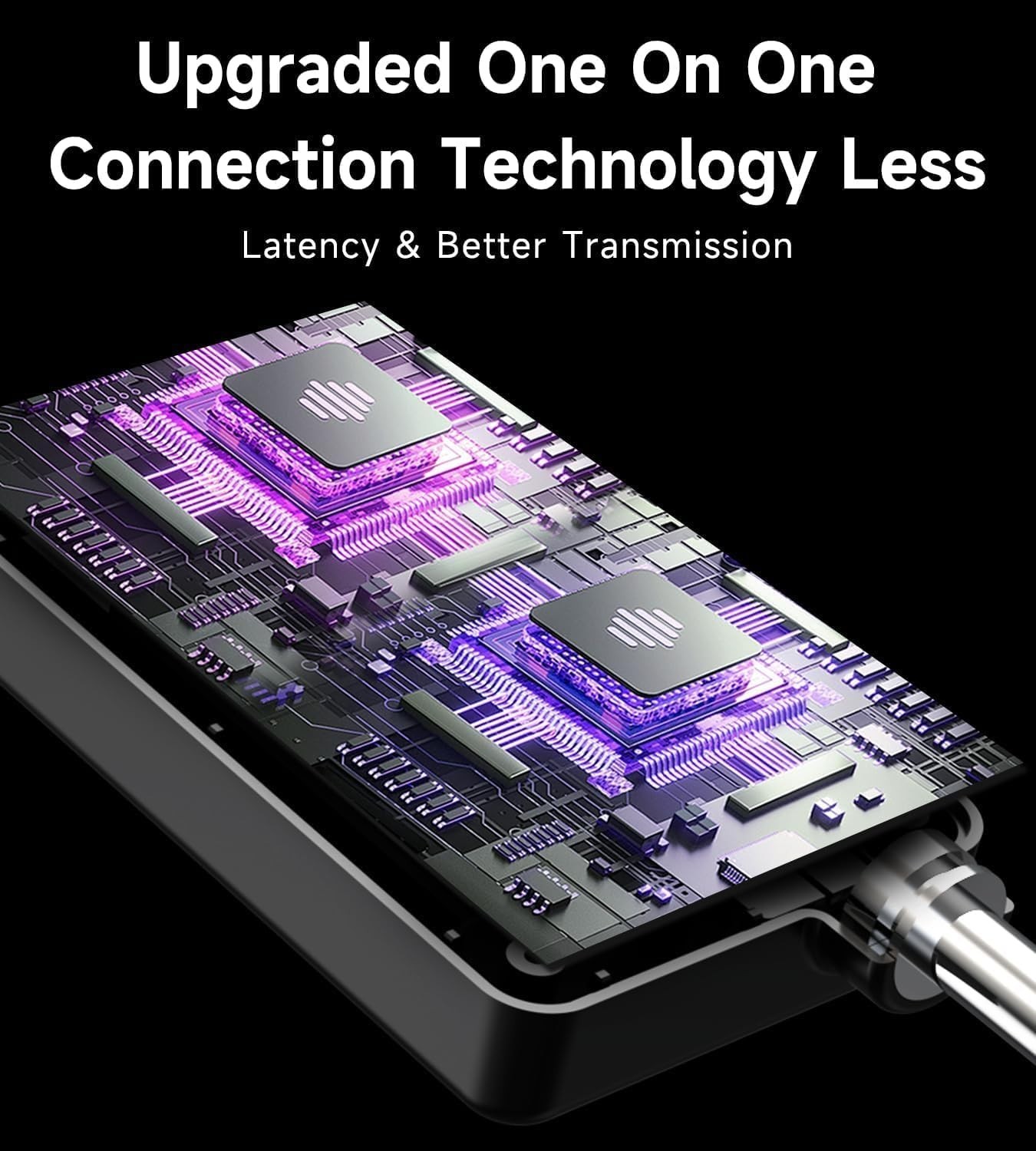 Wireless Microphone, Rechargeable Wireless Microphones with One-to-One Chip Co..