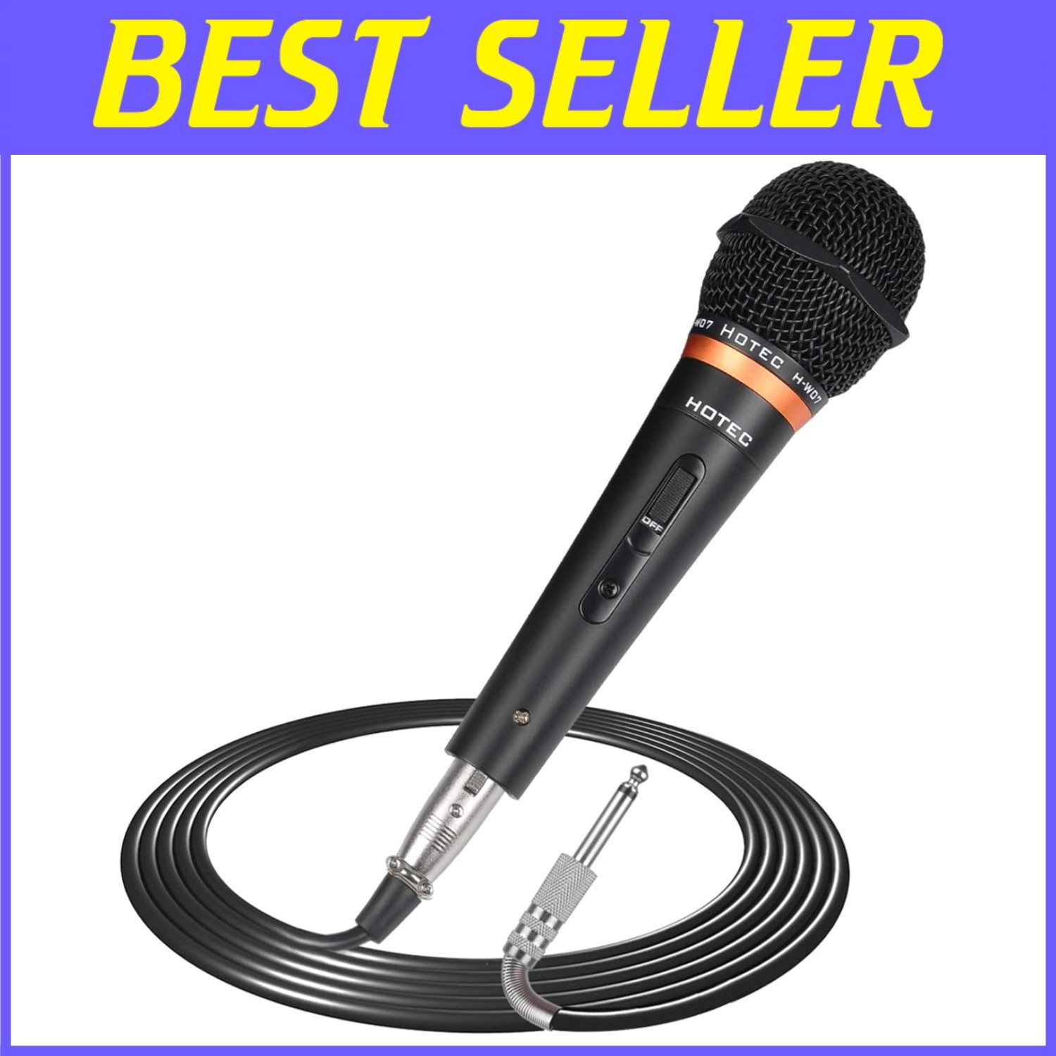 Professional Dynamic Vocal Microphone with Detachable Cable