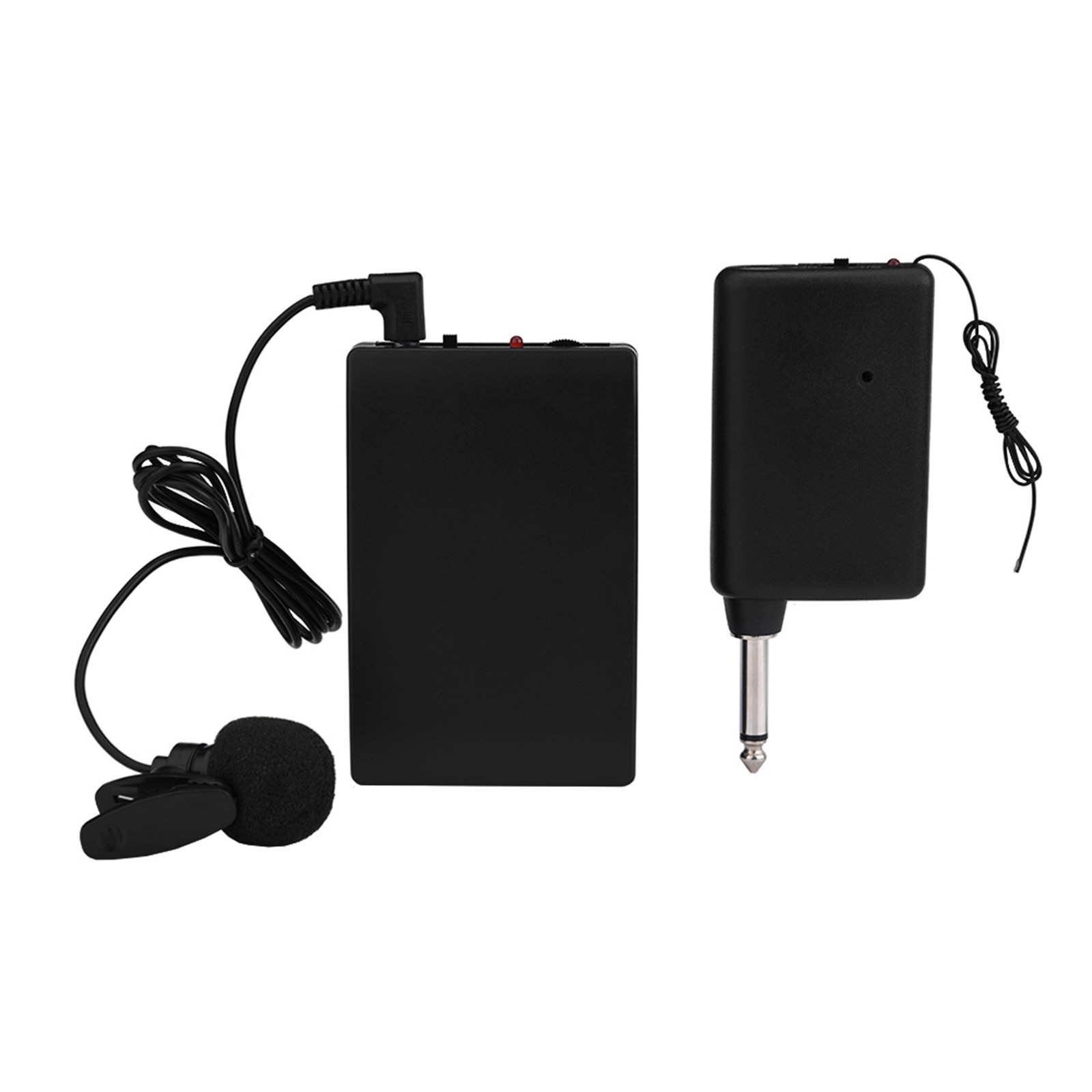 Mini Clip On Hand Free Wireless Mic Microphone Kit FM Transmitter Receiver