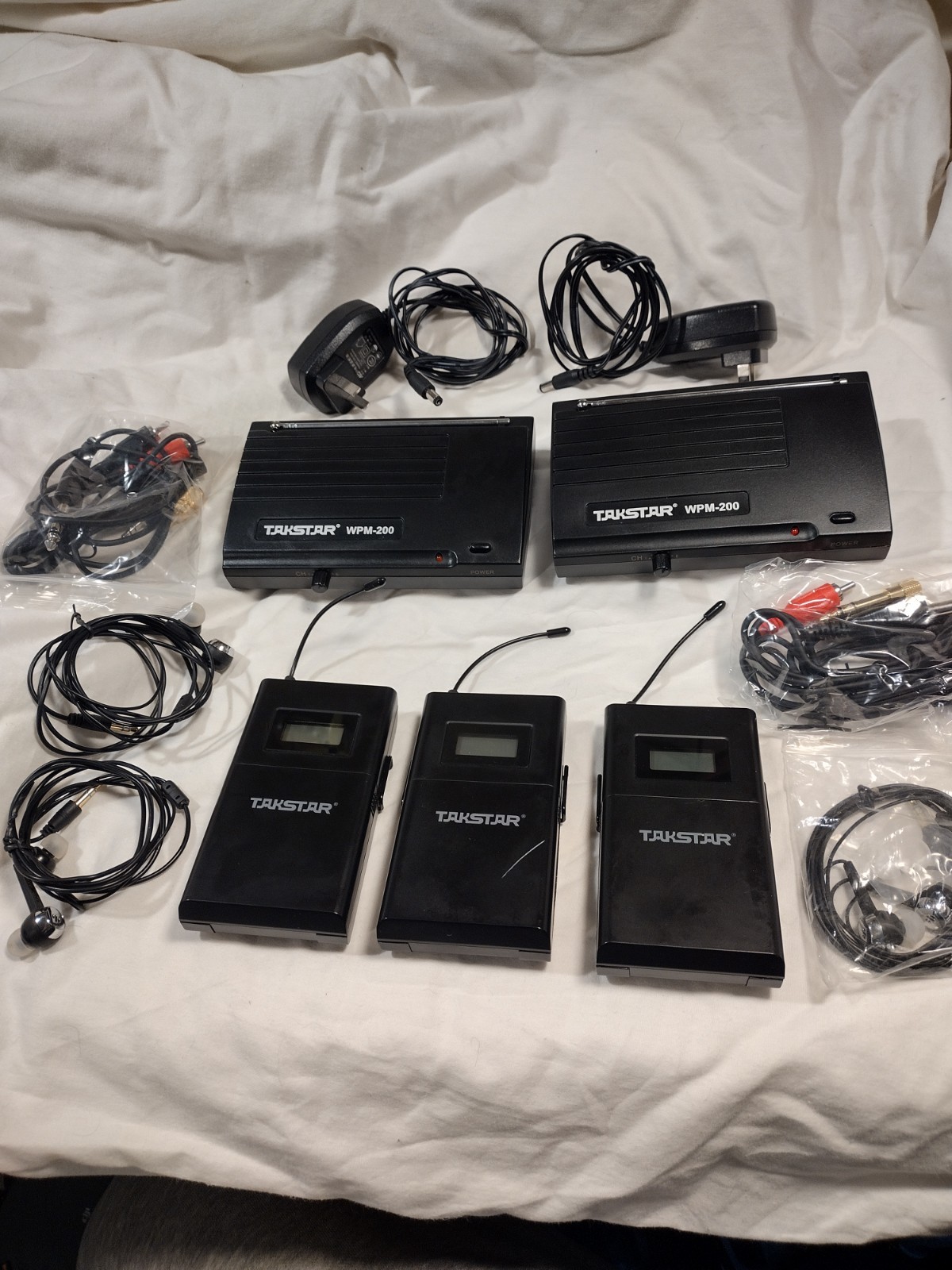 Takstar WPM-200 Wireless Monitor System!! 2 Transmitters, 3 Receivers!!