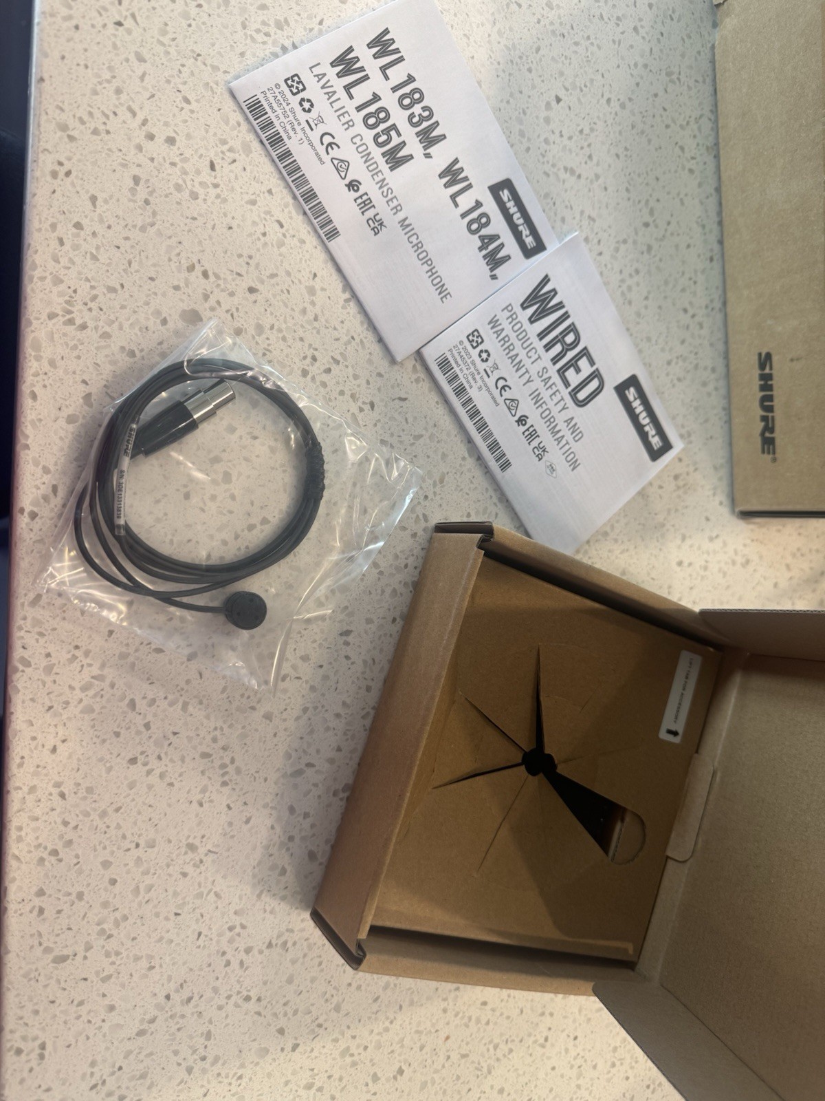 Shure WL184MB/S-TQG Supercardioid Lavalier Mic with TQG Connector (Open Box)