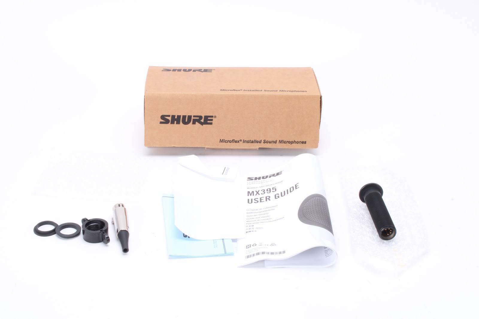 Shure MX395B/BI-LED Microflex Low Profile Boundary Microphone With Accessories