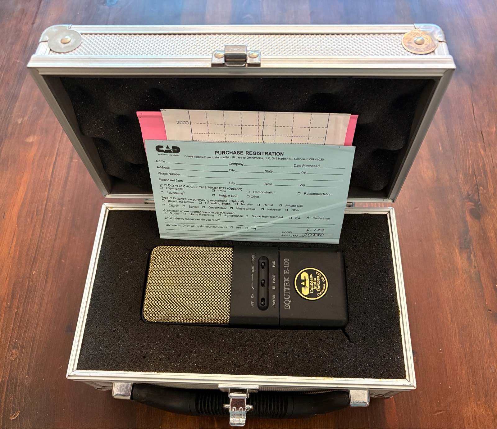 CAD Equitek E-100 Large Diaphragm Condenser Microphone