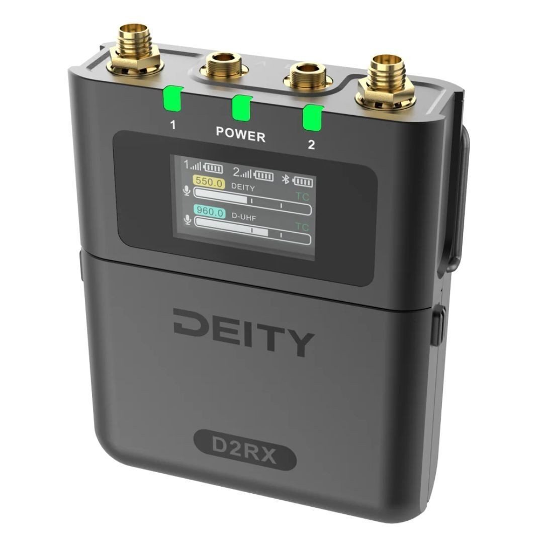 Deity Microphones D2RX Theos Portable Black Receiver with Long Lasting Battery