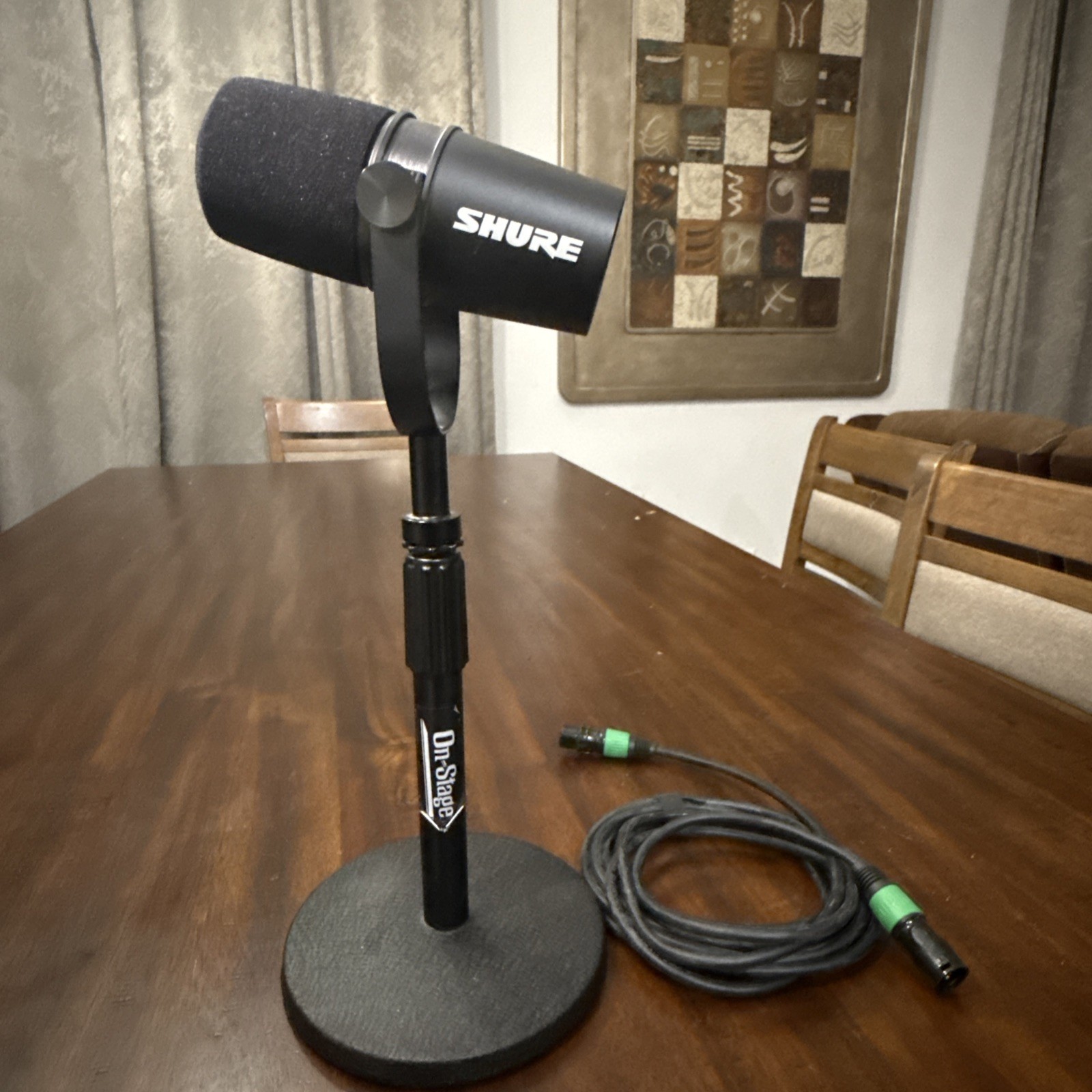 SHURE MV7-X Microphone XLR Mic (XLR CORD & MIC STAND INCLUDED)