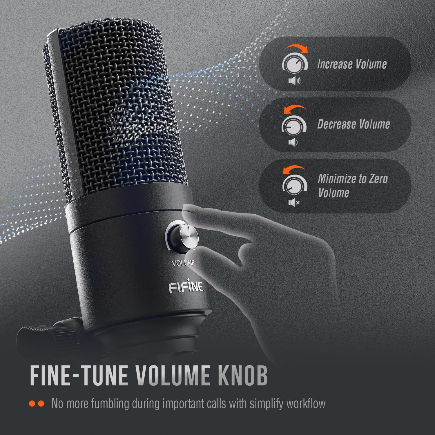 USB Microphone, Metal Condenser Recording Microphone for MAC OS, Windows, Cardio